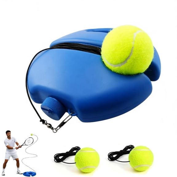 Solo Tennis Trainer Rebound Ball with String for Self Tennis Practice Training Tool for Adults or Kids Beginners with 2 String Balls Elastic