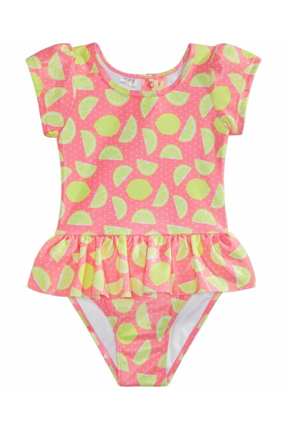 Toddler Girls 1-Pc. Lemons & Sunshine Printed Swimsuit – Pink, 2T