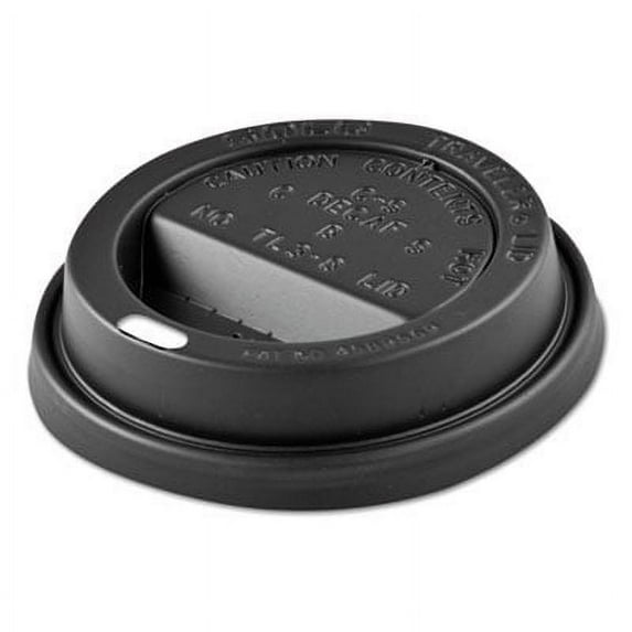 Solo Traveler Sip Through Lids for ThermoGuard Hot Cups Fits 12 16 20 24 oz Black 1200/Carton TL1224TGB