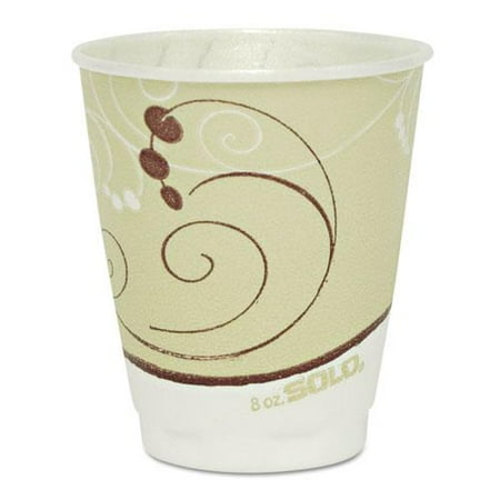 Dart Trophy Plus Dual Temperature Insulated Cups in Symphony Design, 8 oz, Foam, Beige, 1,000/Carton