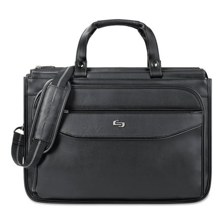 Solo - Classic Triple-Compartment Laptop Briefcase for 15.6" Laptop - Black