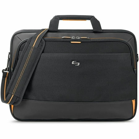 Solo New York - Urban Ultra Portfolio Laptop Briefcase for 17.3" Laptop - Black/Orange