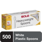 Solo White Plastic Spoons, 500 Cont