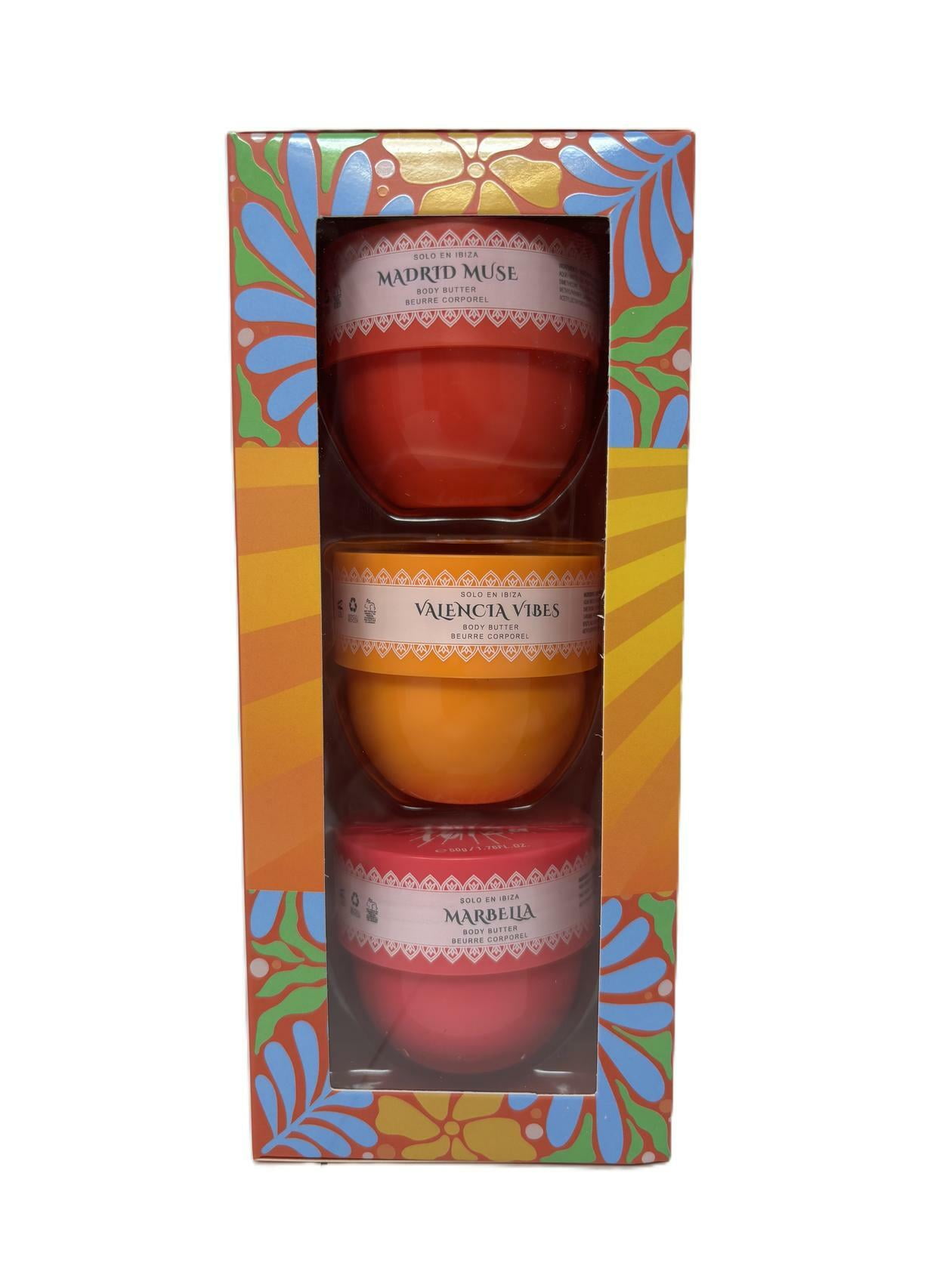 Solo en Ibiza Body Butter Gift Set Madrid Muse/Valencia Vibes/Marbella 3/1.76 oz