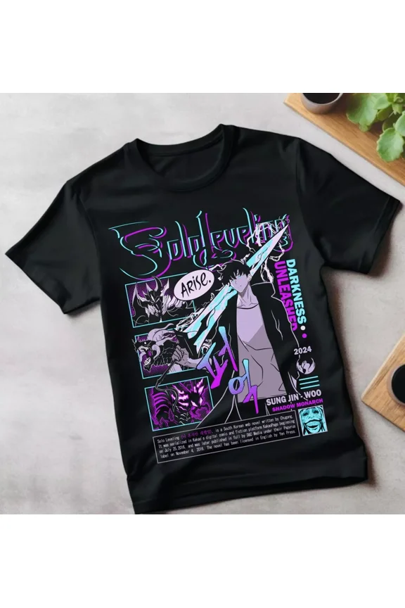 Solo shirt Leveling Shirt Sung Jinwoo Liu Zhigang Anime Jonas Reiji shirt sell