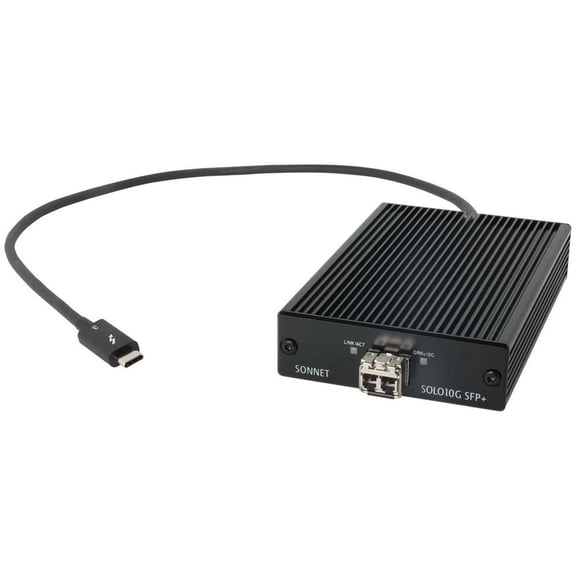 Sonnet Solo 10G Thunderbolt 3 to SFP+ 10 Gigabit Ethernet Adapter (SFP+ [SR] Included)