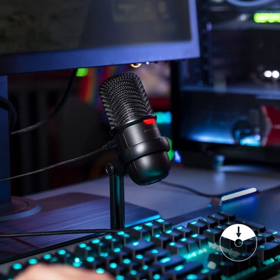SoloCast USB Condenser Gaming Microphone for PC PS4 PS5 Mac Tap-to-Mute Cardioid Pattern Streaming Podcasting Black
