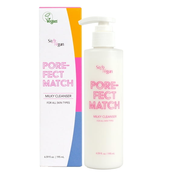 SoloVegan Pore-fect Match Milky Cleanser Face Cleanser Face Wash Facial Cleanser For Women