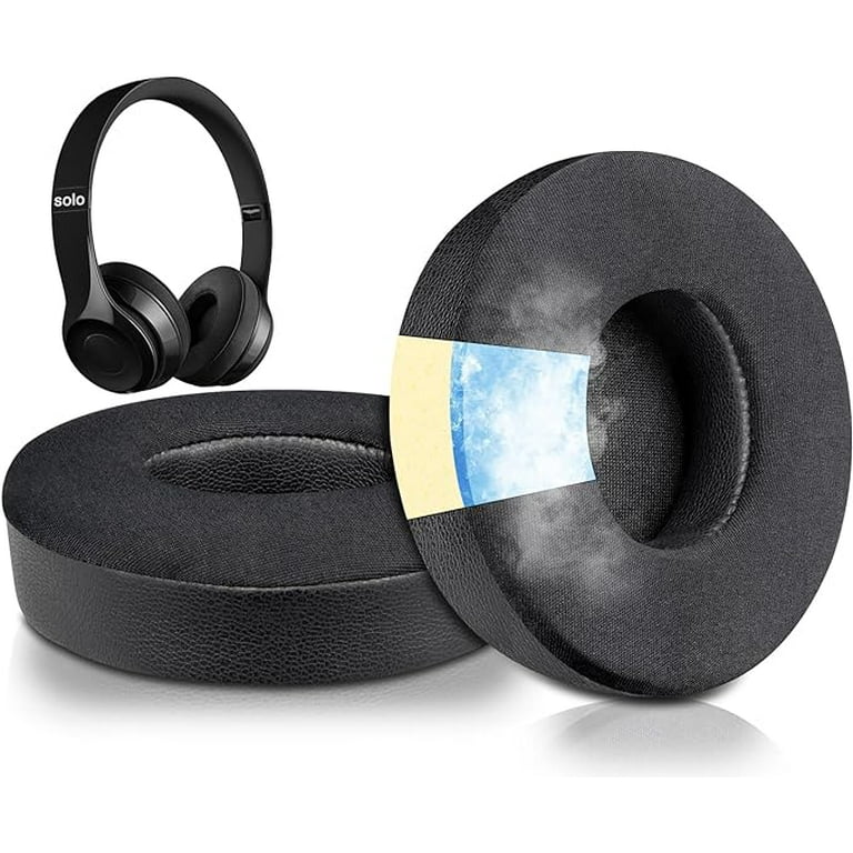SoloWIT Cooling Gel Replacement Ear Pads Cushions for Beats Solo 2 Solo 3 Wireless On Ear Headphones Solo2 Solo3 Earpads with High Density Noise Isolation Foam Added Thickness Black Walmart