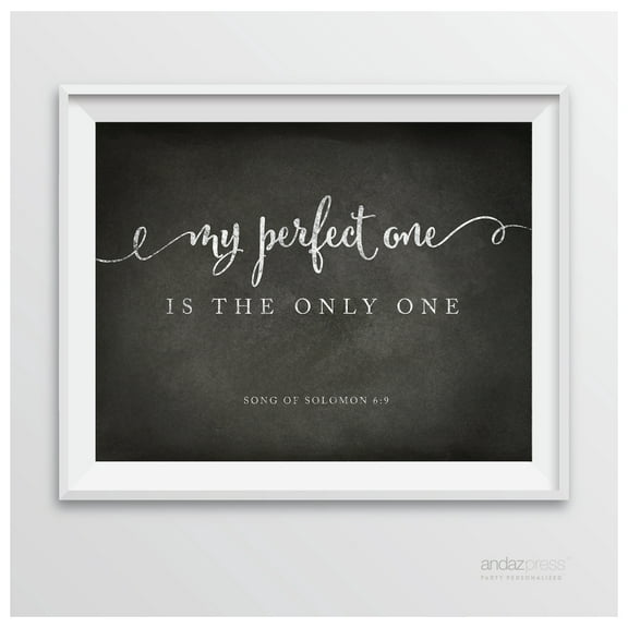 Koyal Wholesale Solomon 6 9 - My Perfect One Biblical Quotes Chalkboard Wedding Signs