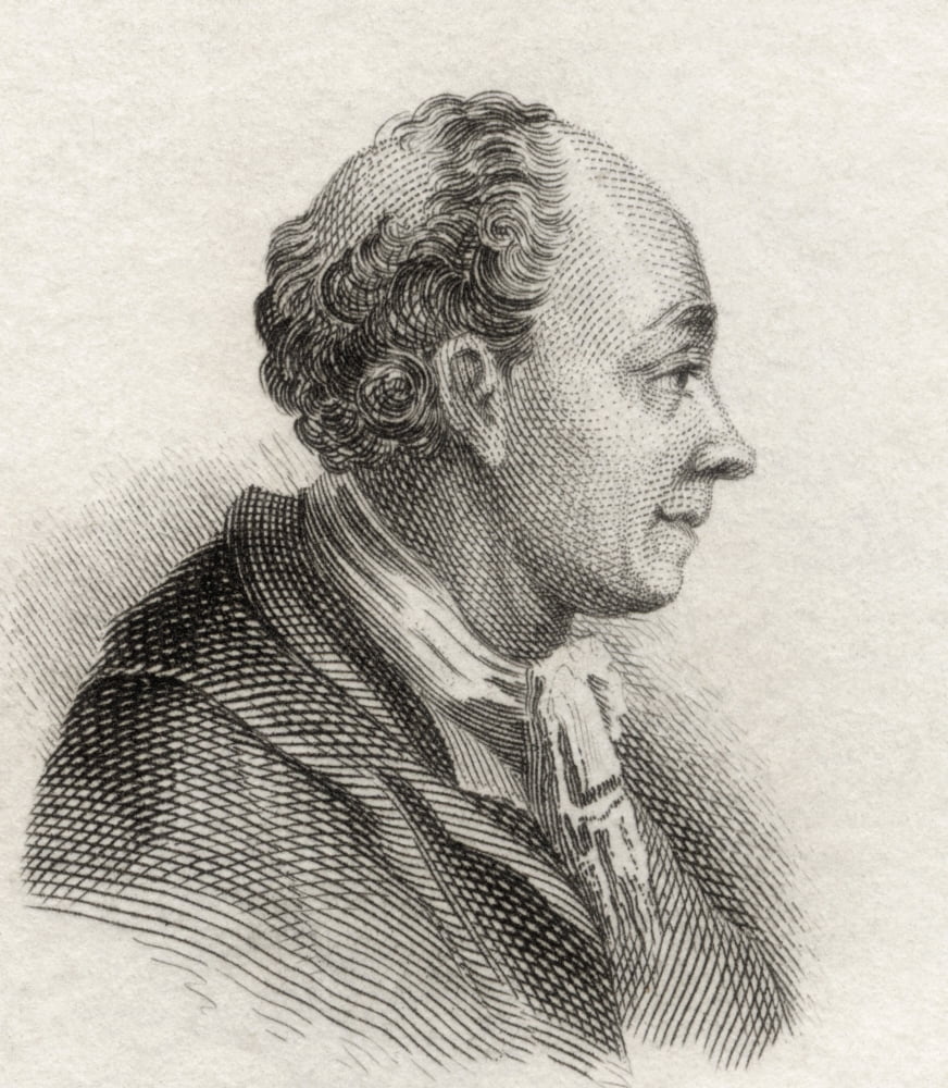Solomon Gessner1730 To 1788 Swiss Painter And Poet From Crabbs Historical Dictionary Published 1825 Canvas Art - Ken Welsh Design Pics (13 x 15)
