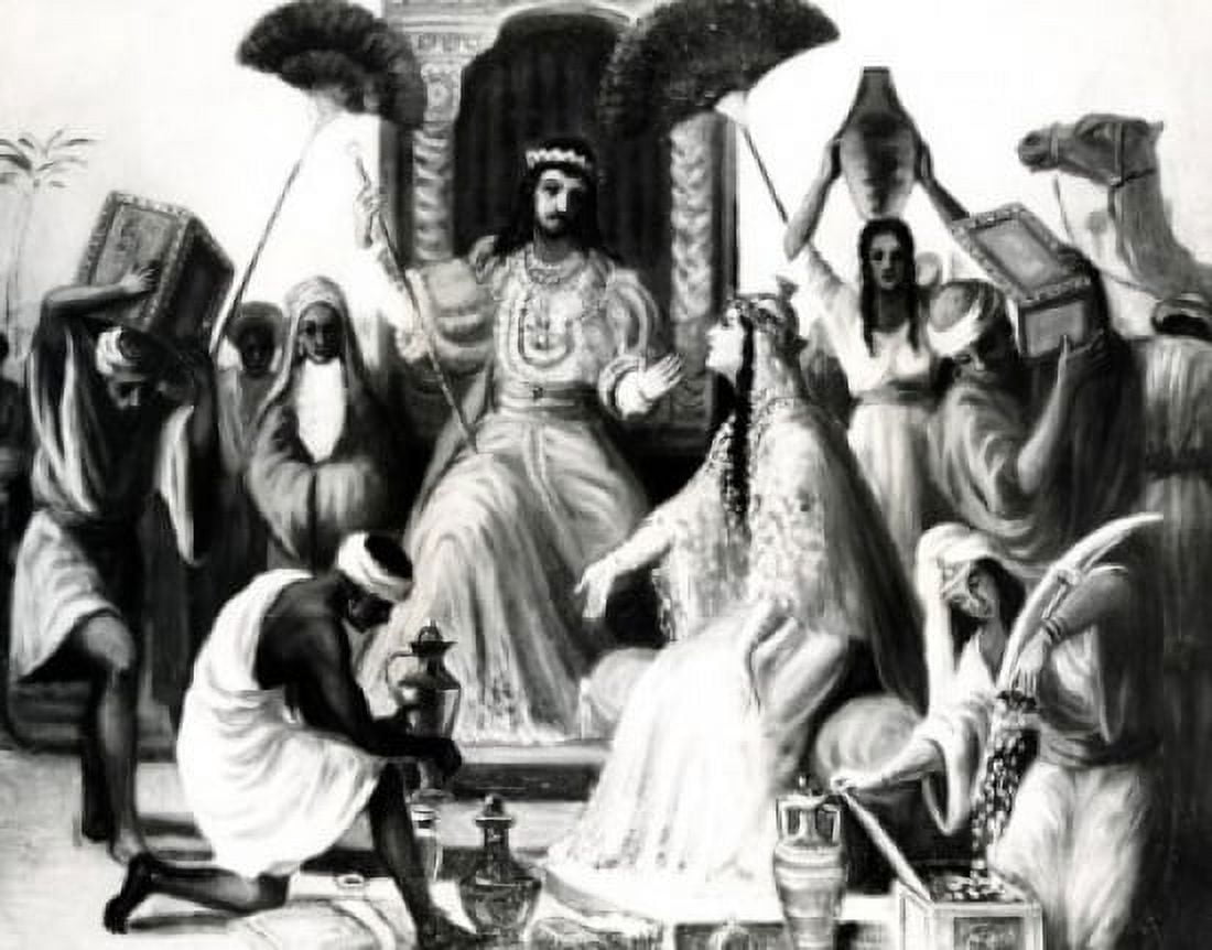 Solomon Receives the Queen of Sheba by Vittorio Bianchini 1797-1880 Canvas Art - Vittorio Bianchini (18 x 24)