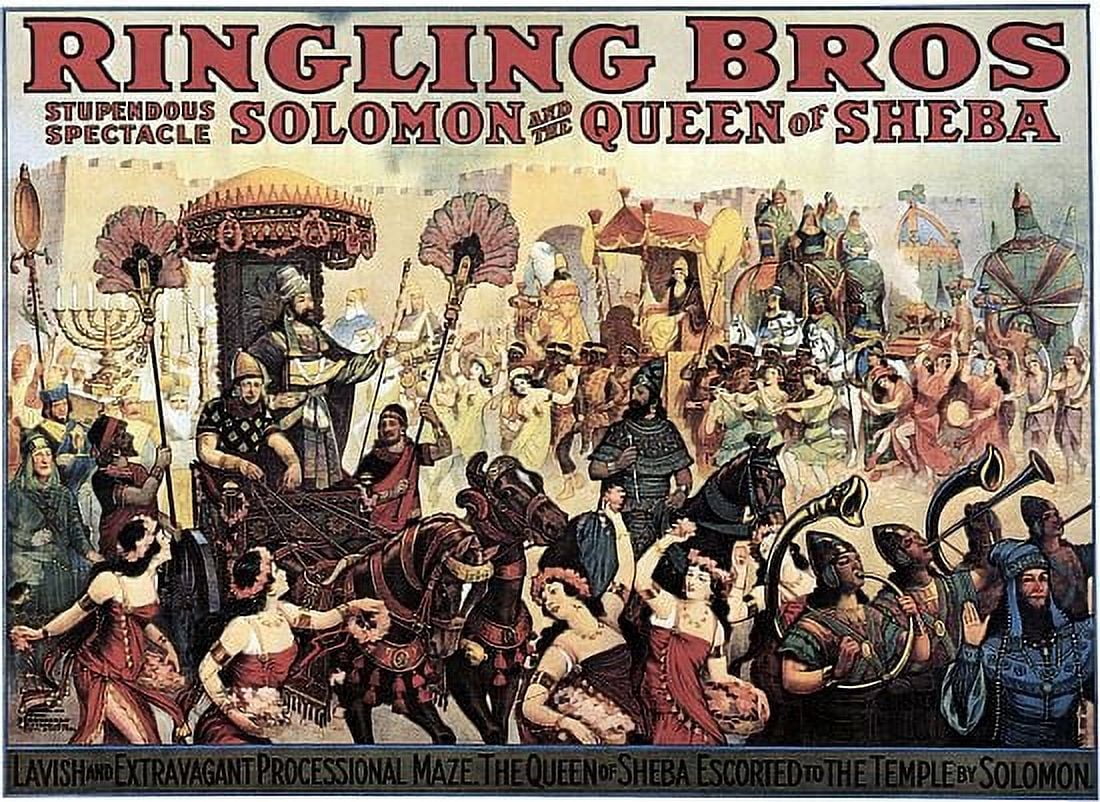 Solomon and the Queen of Sheba Circus Canvas Art - (18 x 24)