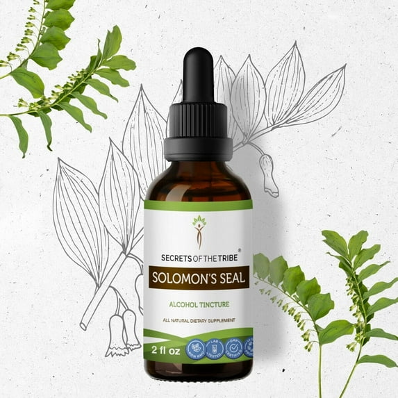 Secrets Of The Tribe Solomon's Seal Tincture Dietary Supplement, Natural Herbal Extract for Joint Support, Solomon's Seal (Polygonatum odoratum) Dried Root, Alcohol Extract, Drops 2 oz