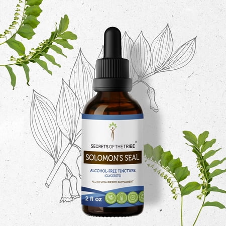 Secrets Of The Tribe Solomon's Seal Tincture Dietary Supplement, Natural Herbal Extract for Joint Support, Solomon's Seal (Polygonatum odoratum) Dried Root, Alcohol-Free Extract, Drops 2 oz