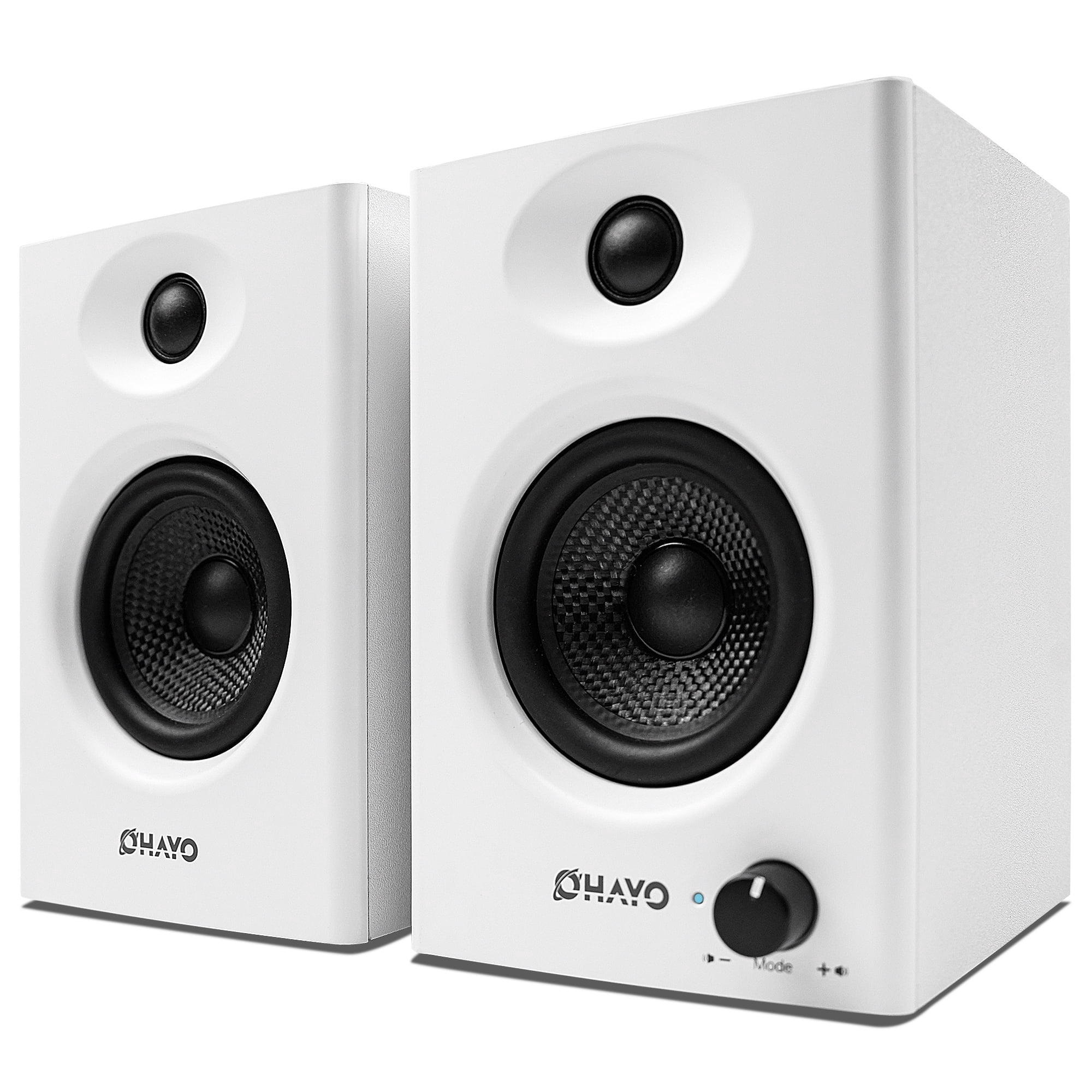Solorage 60W Computer Speakers, Bluetooth 5.3 Gaming Music Stereo 2.0 Speakers, Surround Sound, 3.5mm Aux RCA, USB Powered, White, 1 Pair