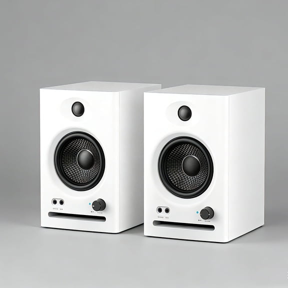 Solorage Computer Speakers, 60W 5.3 Bluetooth, 2.0 Stereo Speakers, Suitable for Desktop or Laptop Computers, A Special Gift for Music and Gaming, Equipped with 3.5mm AUX, RCA, USB (One Pair, White)