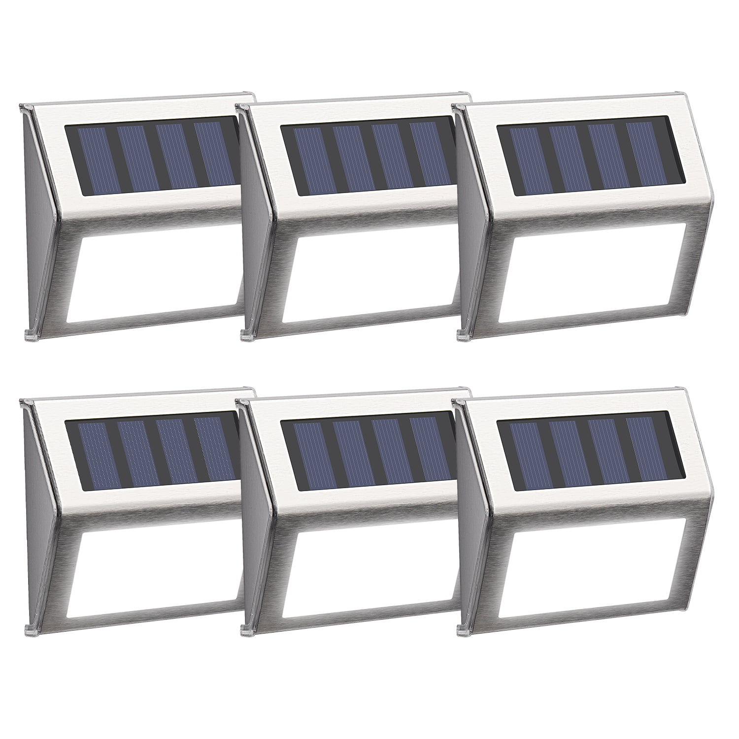 Solpex 6 Pack Solar Deck Lights,3 LED Solar Stair Lights Outdoor LED ...
