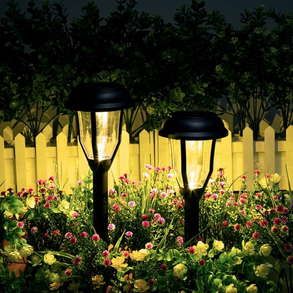 Solpex Solar Path Lights Outdoor, LED Solar Garden Lights Wireless, Waterproof Solar Pathway Lights Outdoor for Patio, Yard, Walkway, Lawn. (8 Pack, Warm White)