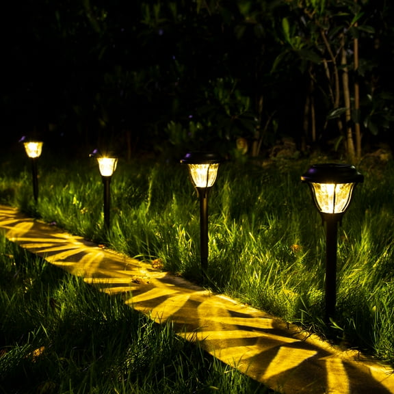 Solpex Solar Pathway Lights Outdoor, Wireless LED Solar Garden Lights, Waterproof Solar Path Lights for Outdoor Patio, Yard, Walkway, Lawn. (6 Pack)