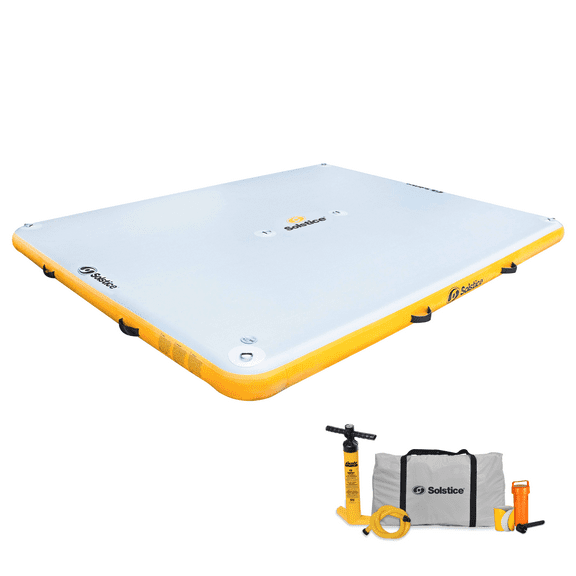 Open Box Solstice 10'x8' Inflatable Floating Dock Rafting Platform w/Pump & Bag