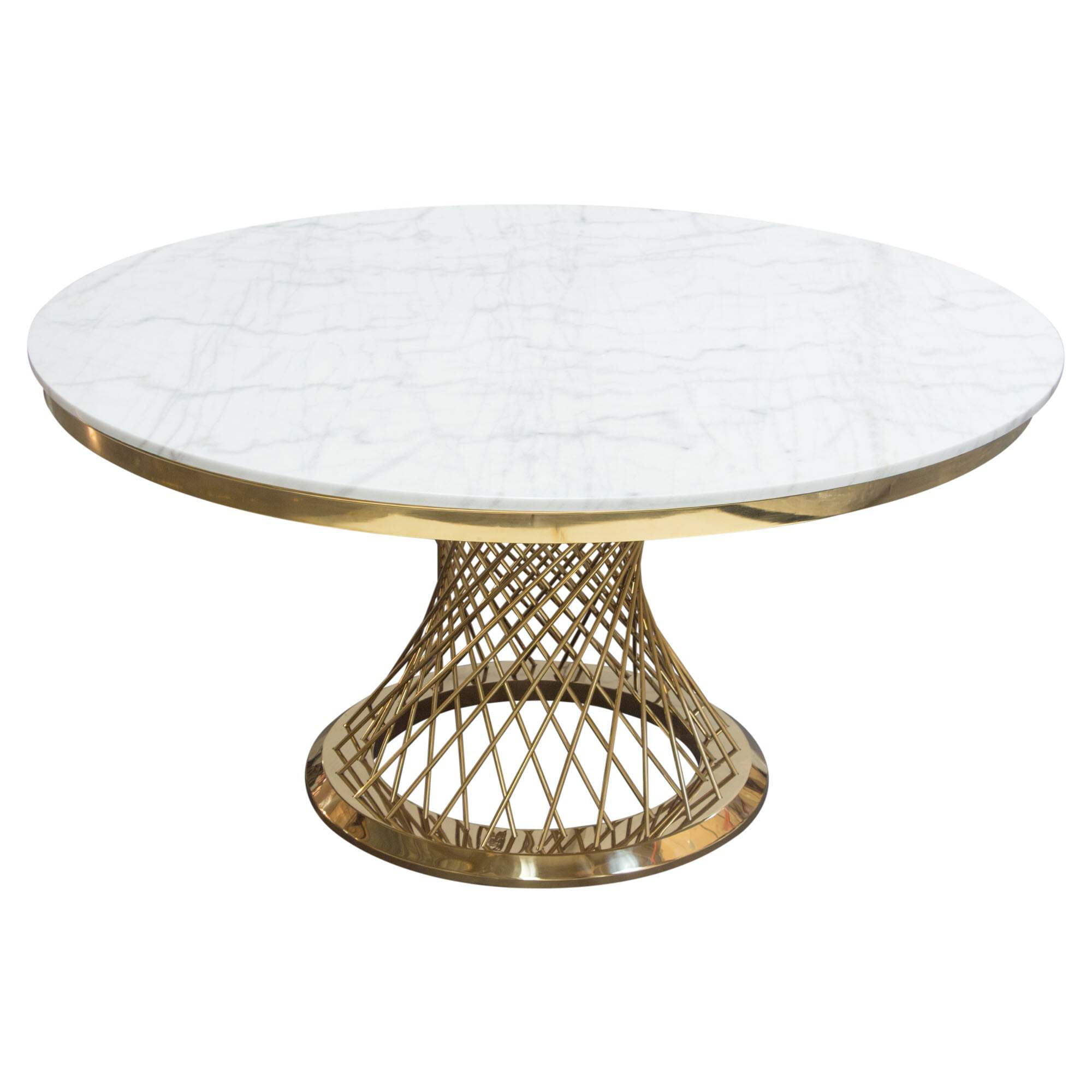 60 Round Dining Table with Genuine Marble Top Bhutan Ubuy