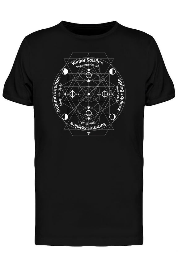Solstice And Equinox Circle T-Shirt Men -Image by Shutterstock, Male Large