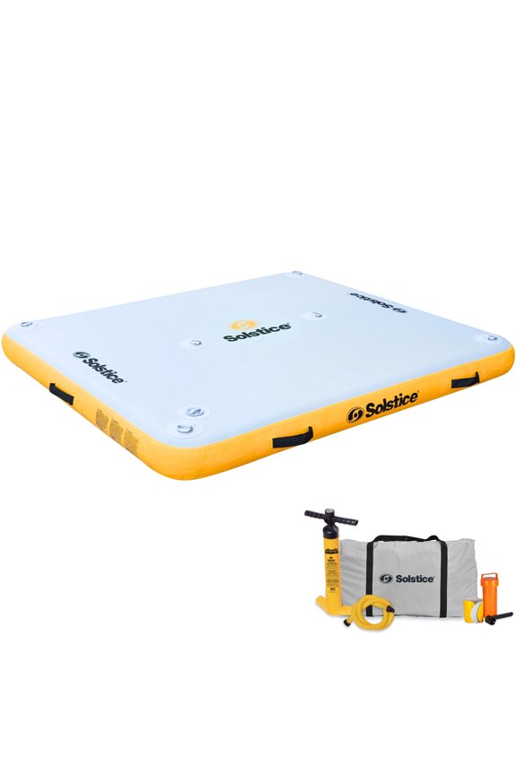 Inflatable Floating Dock Rafting Platform w/Pump & Bag, Multi