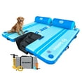 thumbnail image 1 of Solstice Original Floating Inflatable Dock RISE Water Mat 7 x 7 Ft Platform, 1 of 9