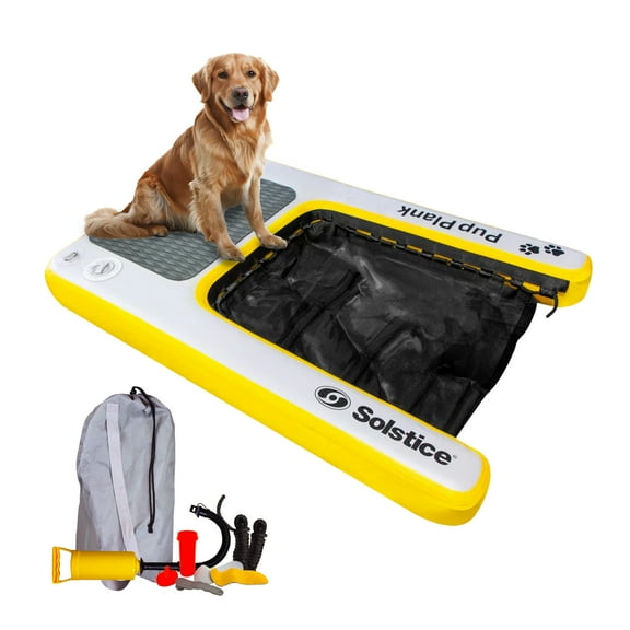 Solstice Original Inflatable Pup Plank Dog Float Floating Ramp Ladder