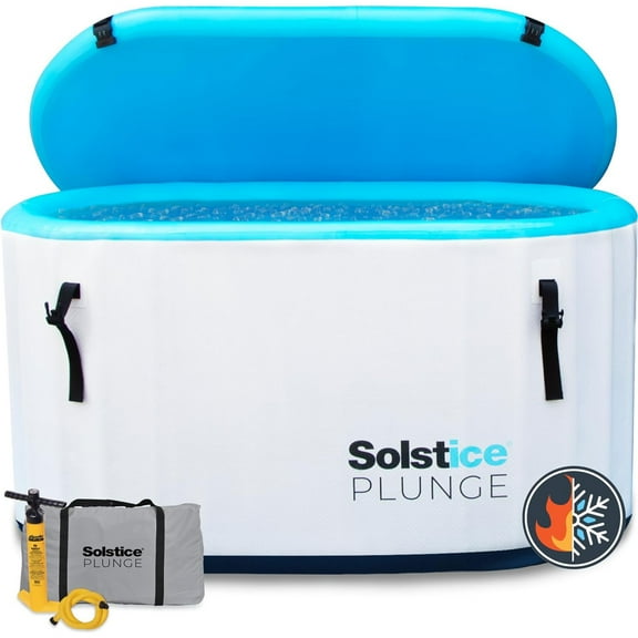Solstice Plunge 100 Gallon Inflatable Insulated Ice Bath Tub, White