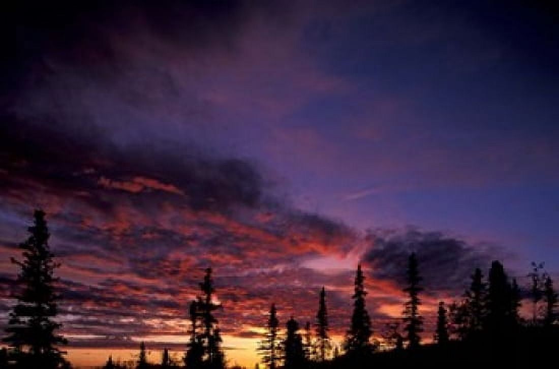 Solstice Sunset atop Midnight Dome Dawson City Yukon Canada Canvas Art - Paul Souders DanitaDelimont (27 x 18)