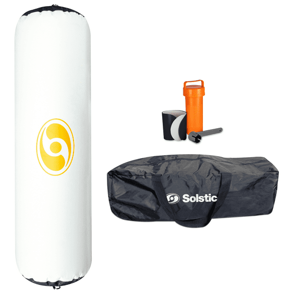 SOLSTICE 46018 60" X 18" Inflatable "Rafter" Boat & Yacht Fender For Tying Docking & Raft Ups Between Boats | Super Storage Friendly & Transportable | Heavy-Duty Military-Grade Material Bag & D-Rings