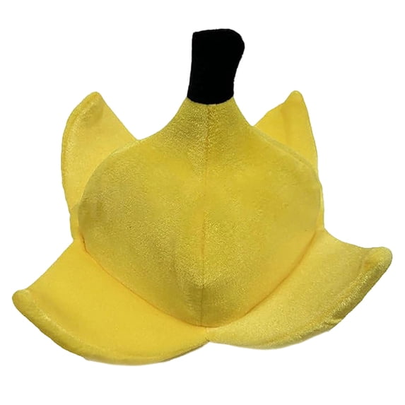 Solthread Banana Costume Hat Peeled Fruit Shape Soft Look Novelty Party ...