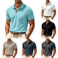 Solthread Mens Polo Shirt Textured Short Sleeve Polo Shirt Classic ...
