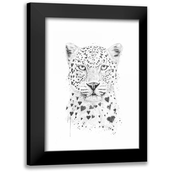 Solti, Balazs 11x14 Black Modern Framed Museum Art Print Titled - Lovely Leopard