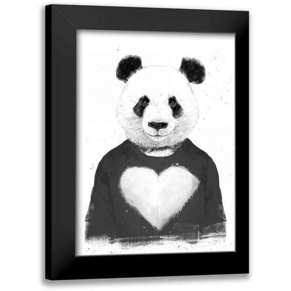 Solti, Balazs 11x14 Black Modern Framed Museum Art Print Titled - Lovely Panda