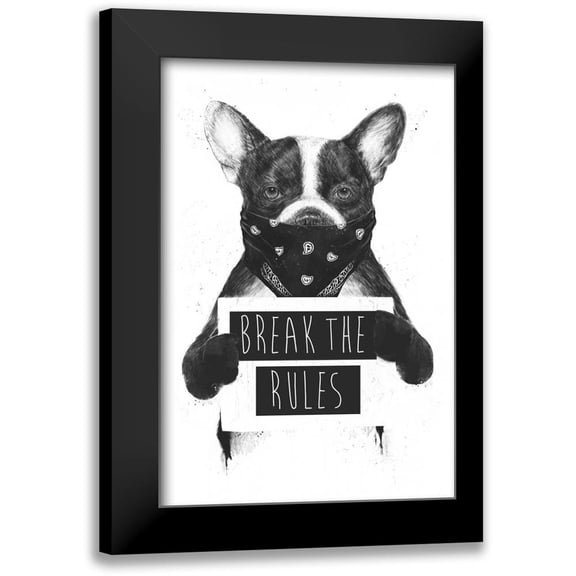 Solti, Balazs 11x14 Black Modern Framed Museum Art Print Titled - Rebel Dog