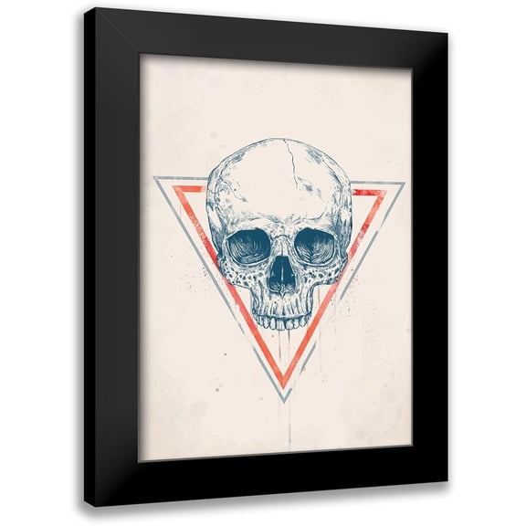 Solti, Balazs 11x14 Black Modern Framed Museum Art Print Titled - Skull in Triangle No. 2