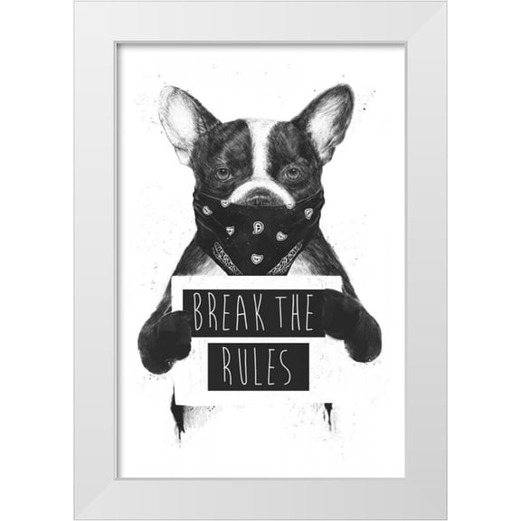 Solti, Balazs 11x14 White Modern Wood Framed Museum Art Print Titled - Rebel Dog