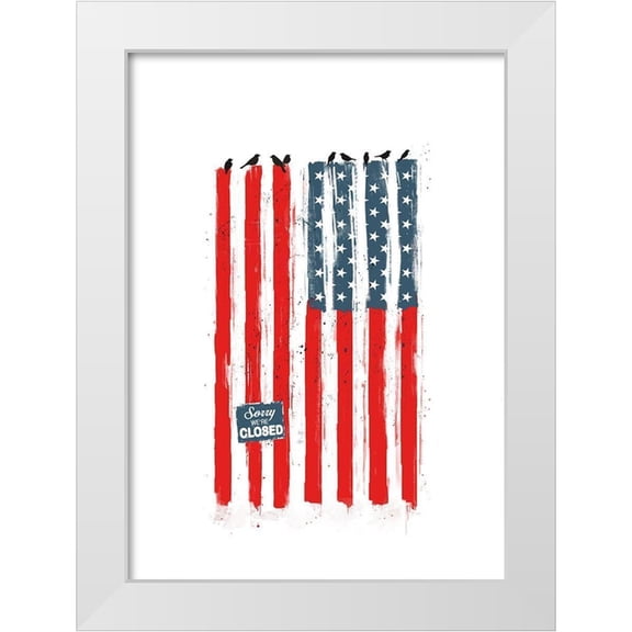 Solti, Balazs 11x14 White Modern Wood Framed Museum Art Print Titled - Sorry We Are Closed