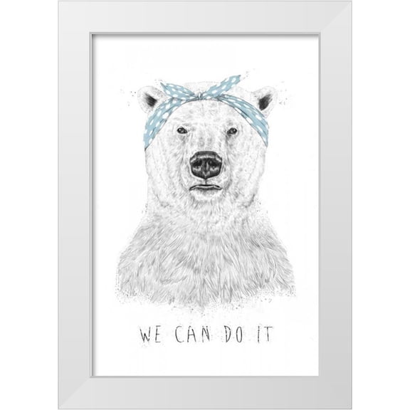 Solti, Balazs 11x14 White Modern Wood Framed Museum Art Print Titled - We Can Do It