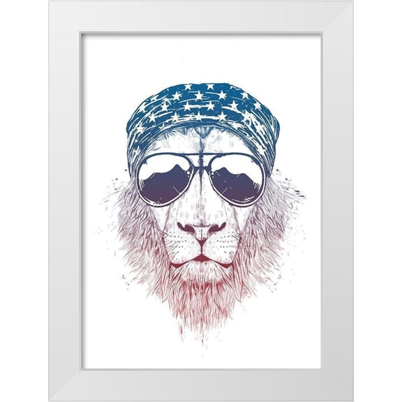 Solti, Balazs 11x14 White Modern Wood Framed Museum Art Print Titled - Wild Lion