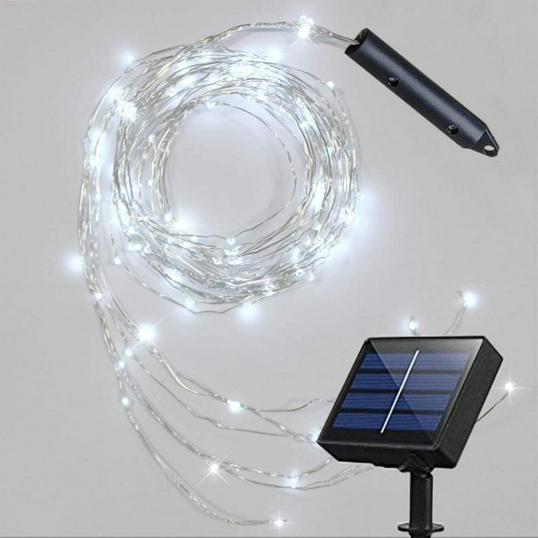 Solar Fairy String Lights Outdoor - 180 LED Waterfall Lights, 8 Modes, Waterproof For Garden, Patio, Or Wedding
