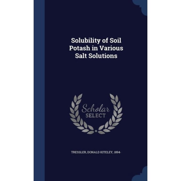 Solubility Of Soil Potash In Various Salt Solutions