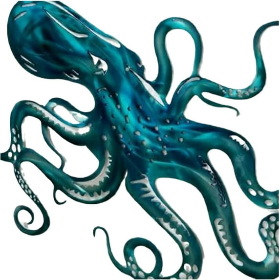 Solucky Metal Sea Creature Wall Decor, Metal Dolphin/jellyfish/octopus Spray Wall Decor, Metal Wall Art Decor, Aquarium Ocean Wall Decor for Bedroom Living Room Office, Ocean Lovers (18)