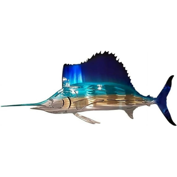 Solucky Metal Sea Creature Wall Decor, Metal Dolphin/jellyfish/octopus Spray Wall Decor, Metal Wall Art Decor, Aquarium Ocean Wall Decor for Bedroom Living Room Office, Ocean Lovers (18)