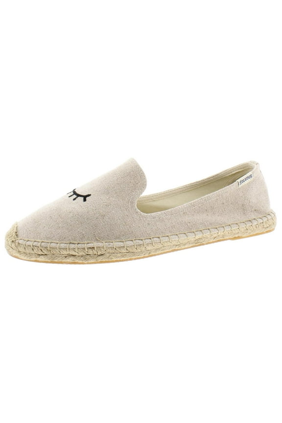 Womens Wink Canvas Espadrille Flats Tan 6 Medium (B,M)