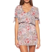 Soluna SAVANNAH Floral Animal Print Covet Tunic Swim Cover Up, US Small