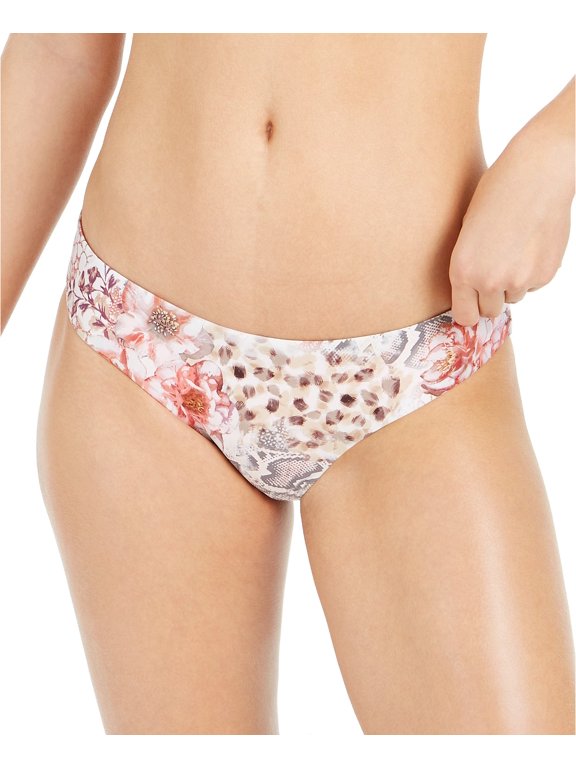 SAVANNAH Printed Full Hipster Bikini Swim Bottom, US Medium
